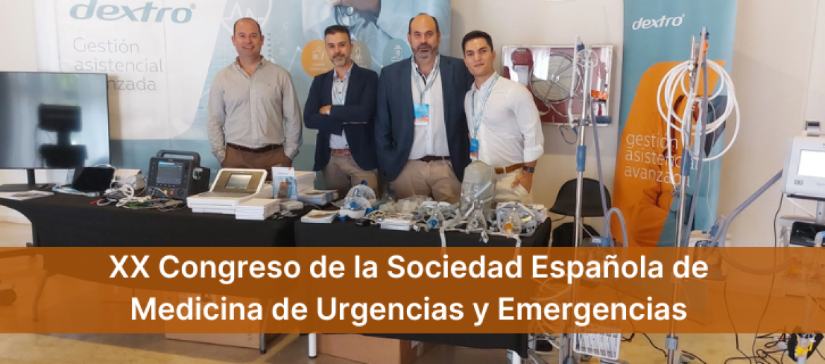 Dextro, referente en el sector, presente en el XX Congreso de la Sociedad Española de Medicina de Urgencias y Emergencias junto a Philips, Aerogen y Fisher Healthcare